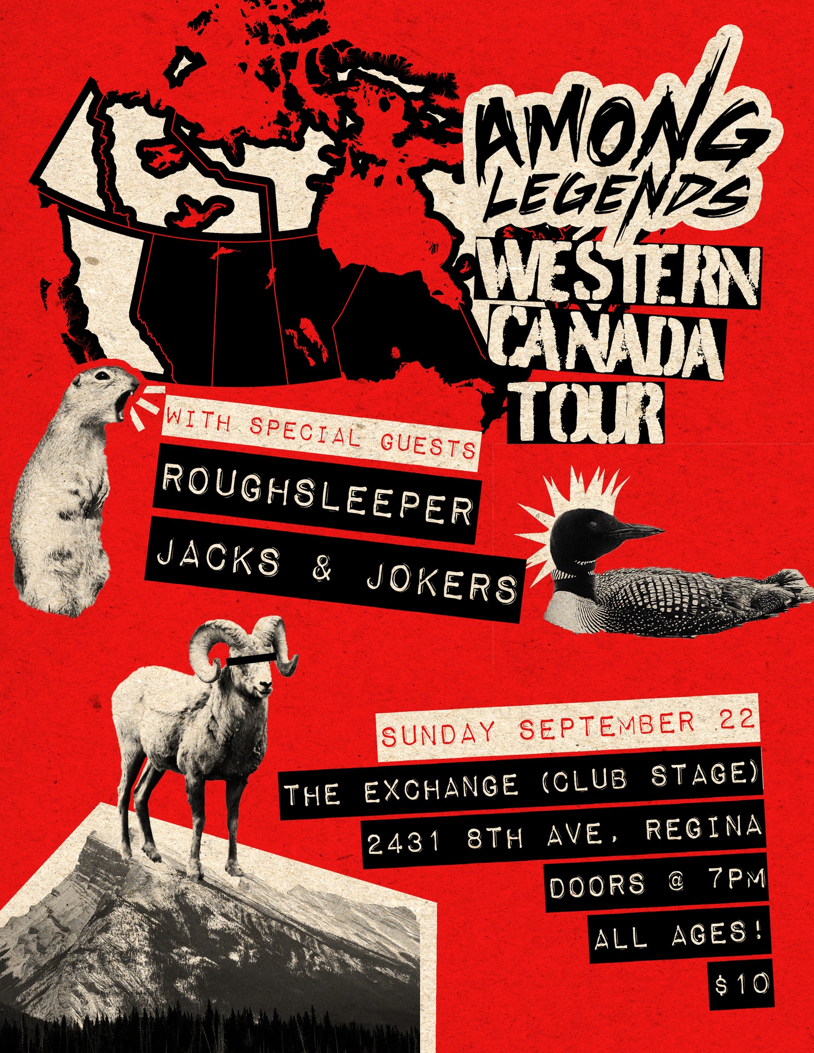 Among Legends - Western Canada Tour w/Roughsleeper, Jacks & Jokers