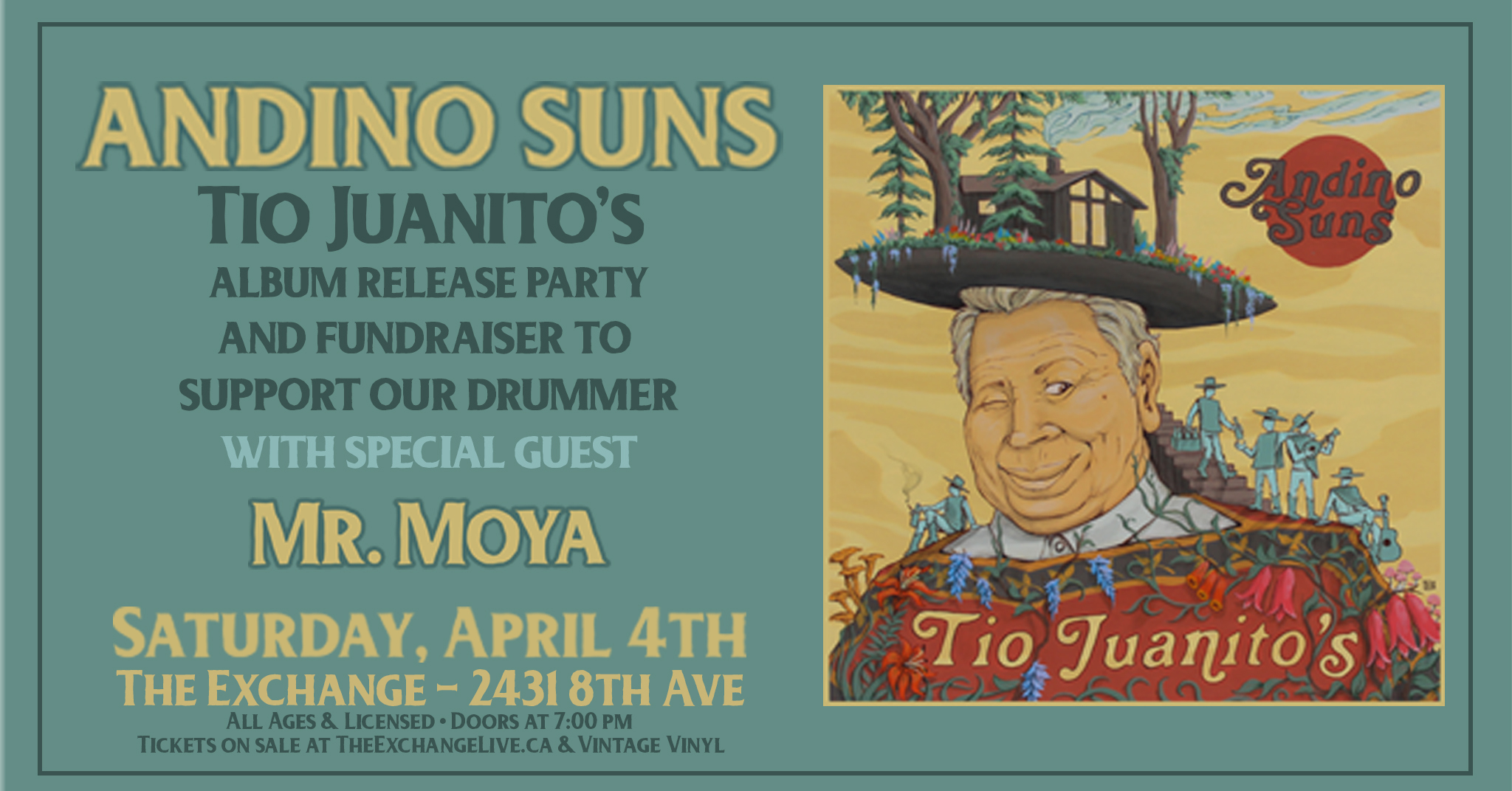 Andino Suns - Tio Juanito’s Album Relase Party and Fundraiser ft/ Mr. Moya 