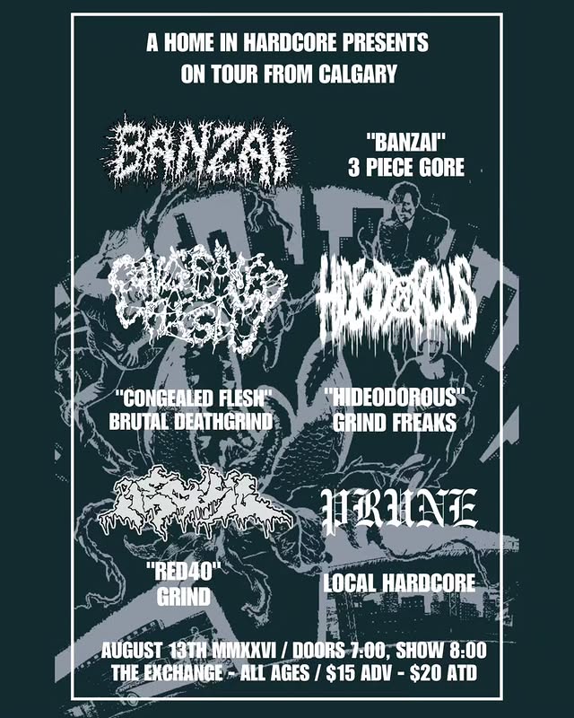 Banzai, Congealed Flesh, Hideoderous, Red40, Prune