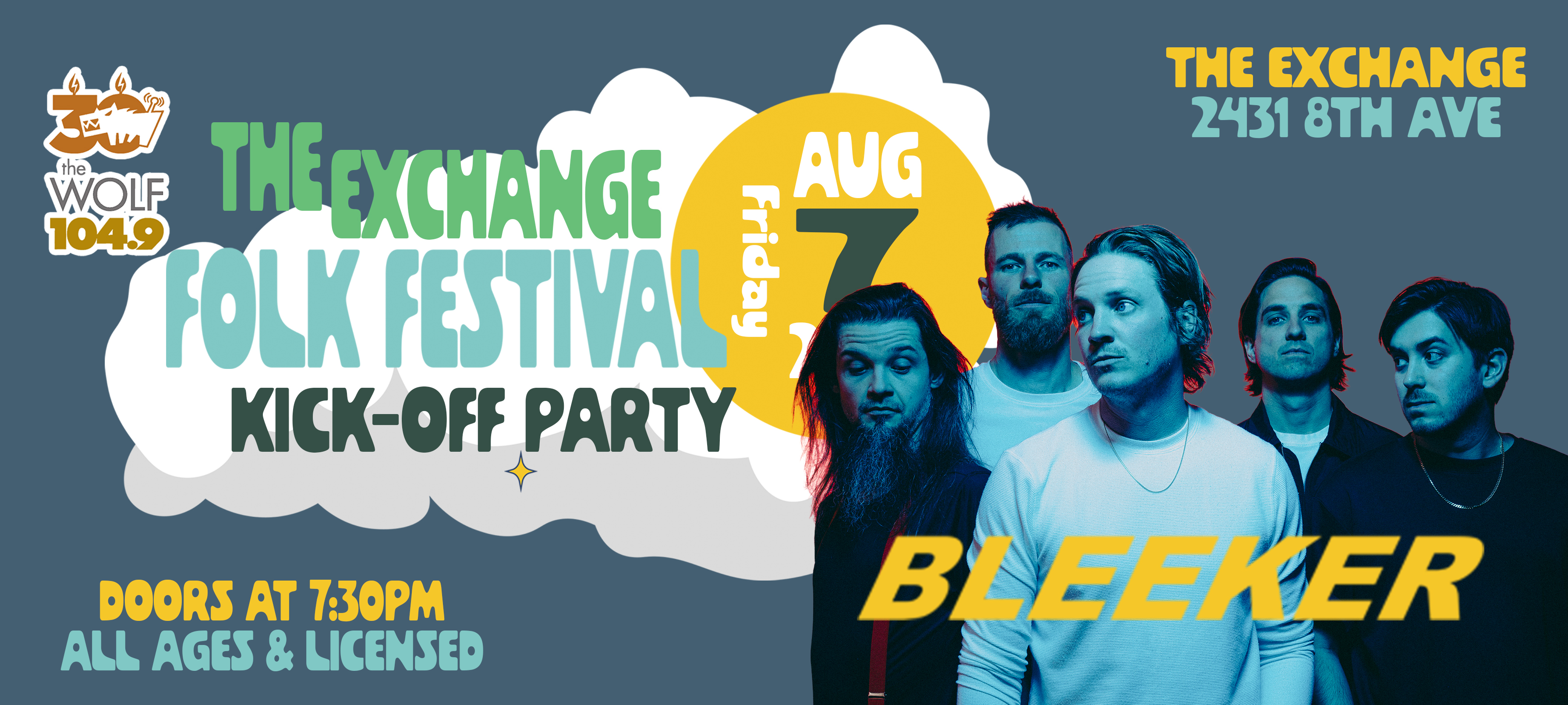Bleeker - The Exchange Folk Fest KICK OFF PARTY