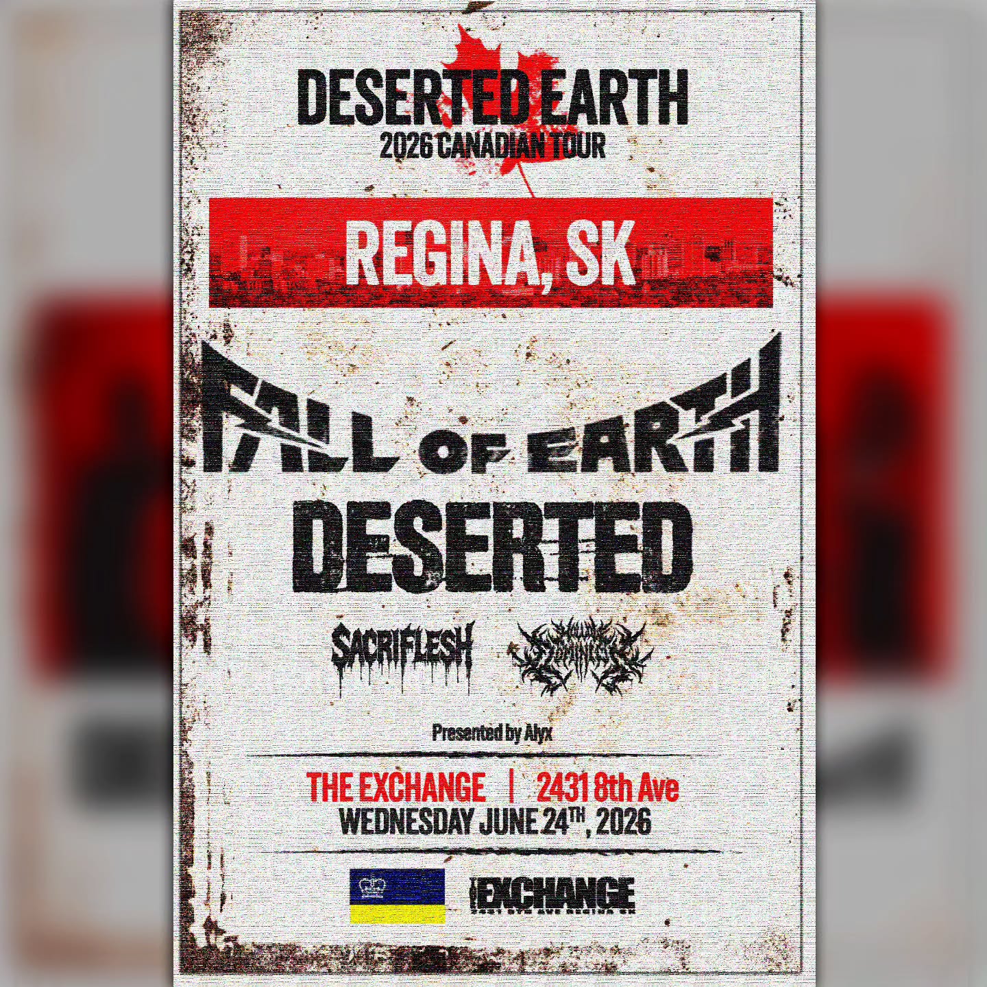 Fall of Earth, Deserted - Deserted Earth Tour 2026 w/Sacriflesh, Hollow Dominion 