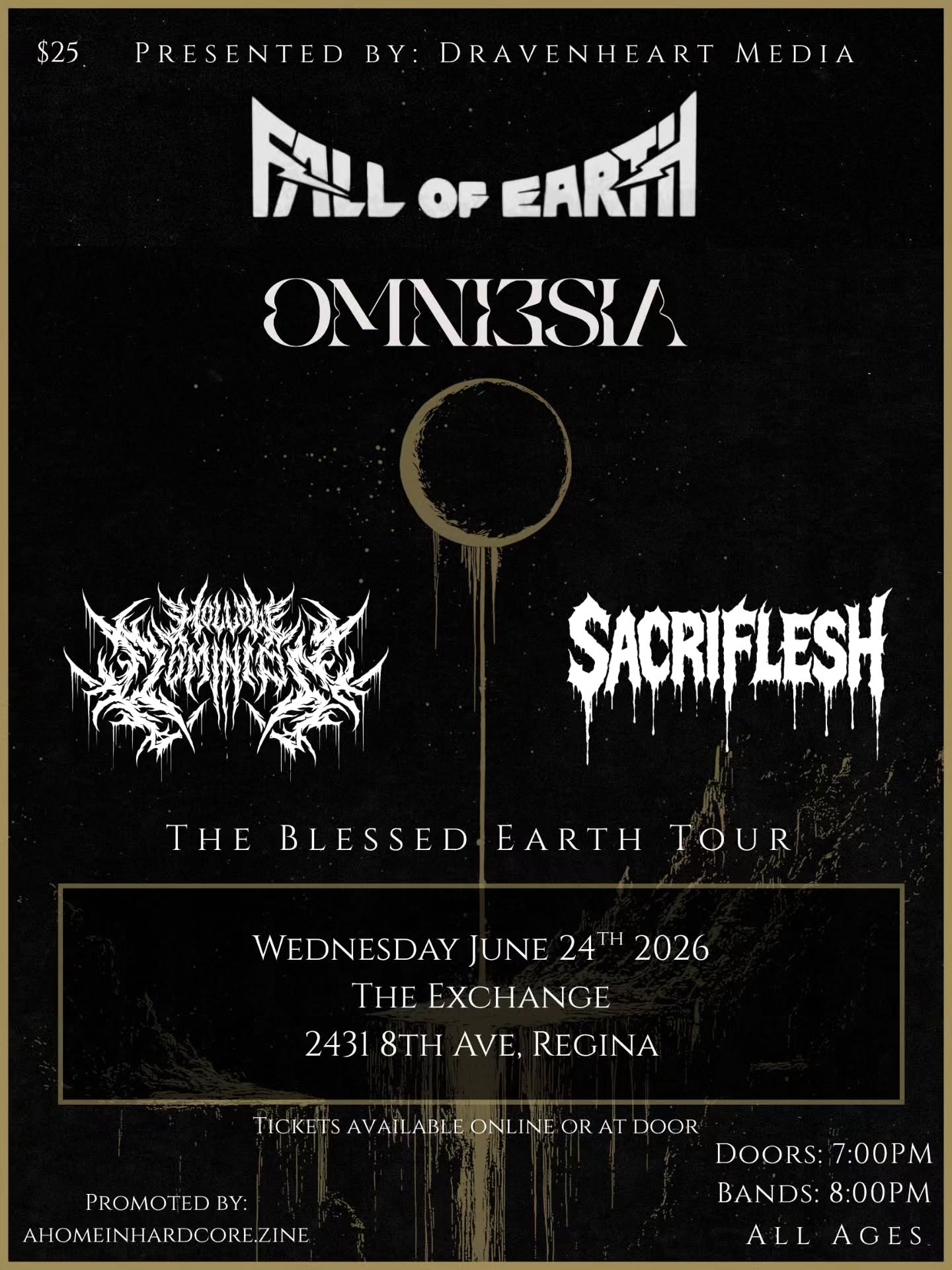 Fall of Earth, Omnesia, Sacriflesh, Hollow Dominion
