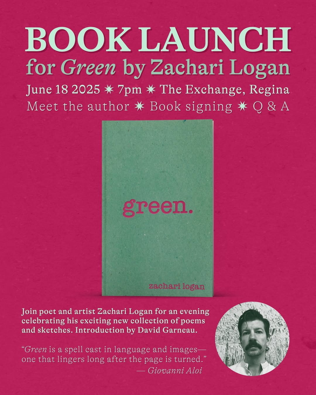 Green by Zachari Logan - Book Launch
