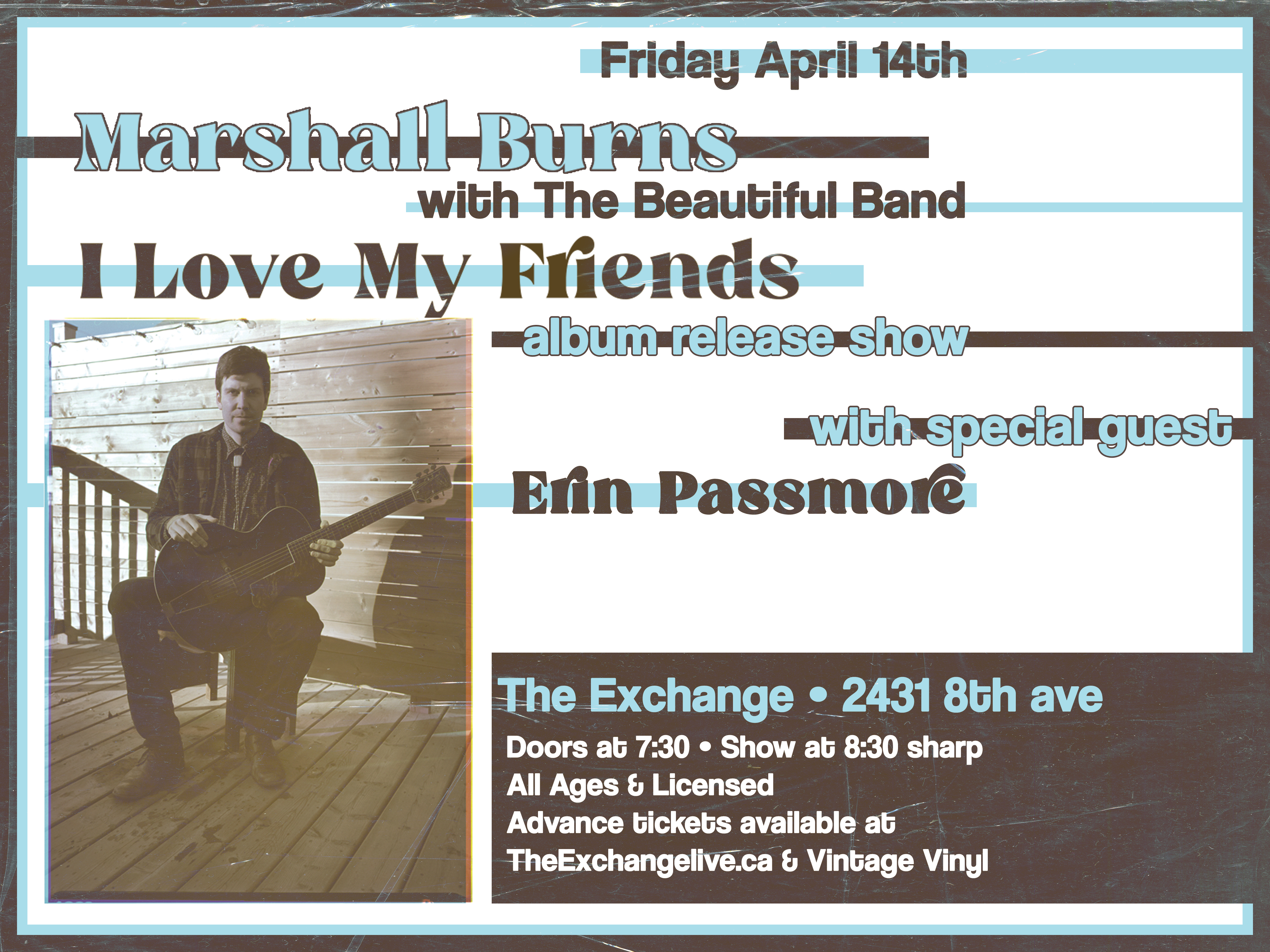 Marshall Burns w/The Beautiful Band album release show, Erin Passmore