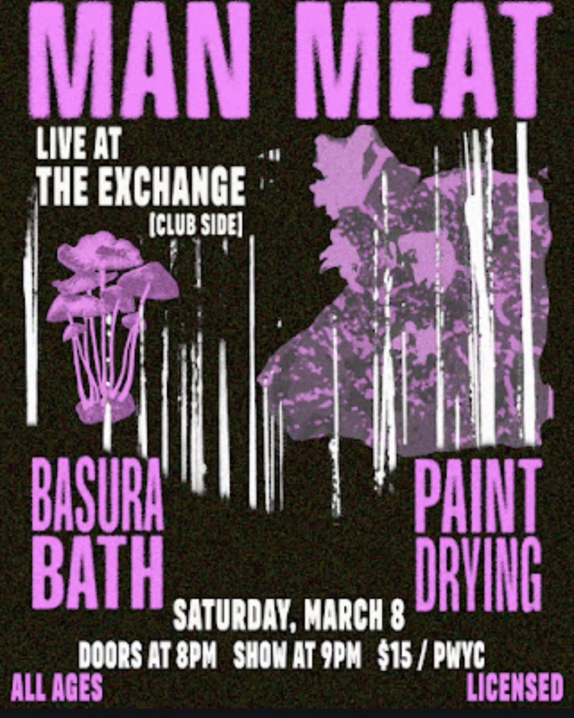 Man Meat, Basura Bath, Paint Drying 