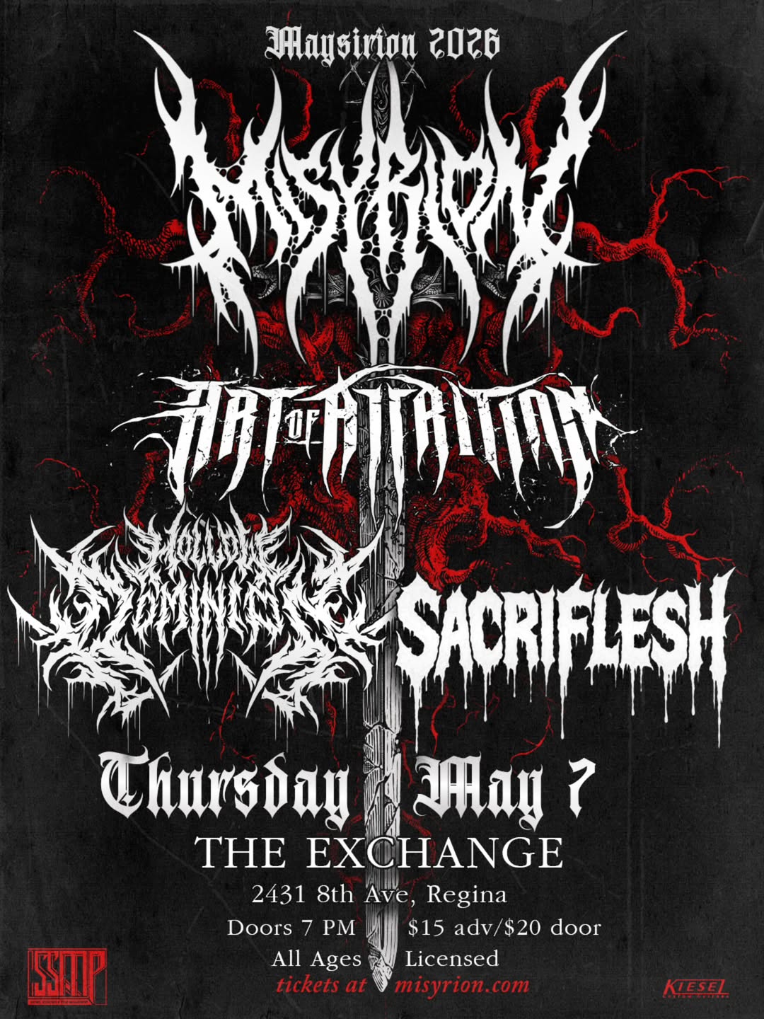 Misyrion, Art Of Attrition, Hollow Dominion, Sacriflesh 