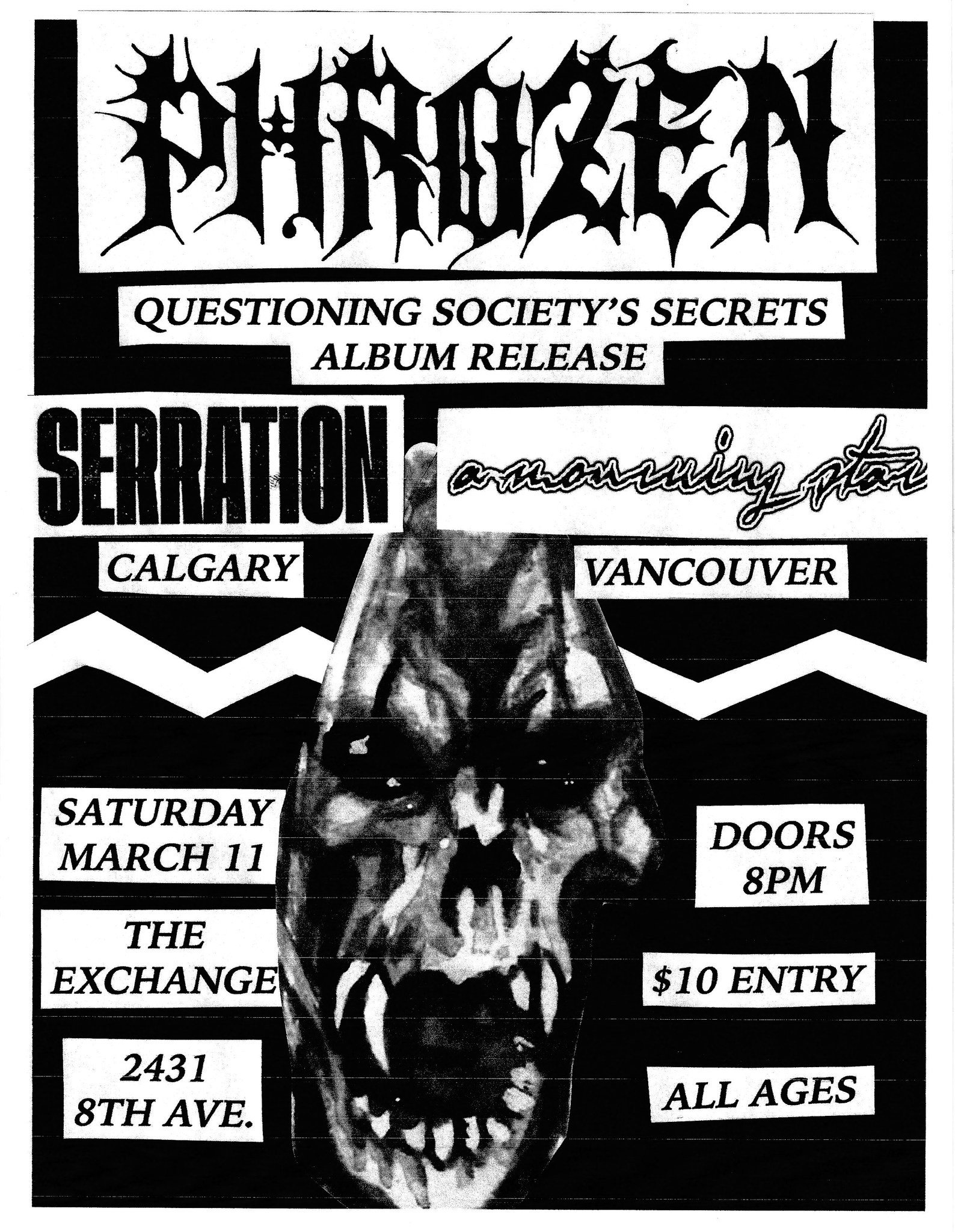 Phrozen - Album release party w/ Serration, A Mourning Star