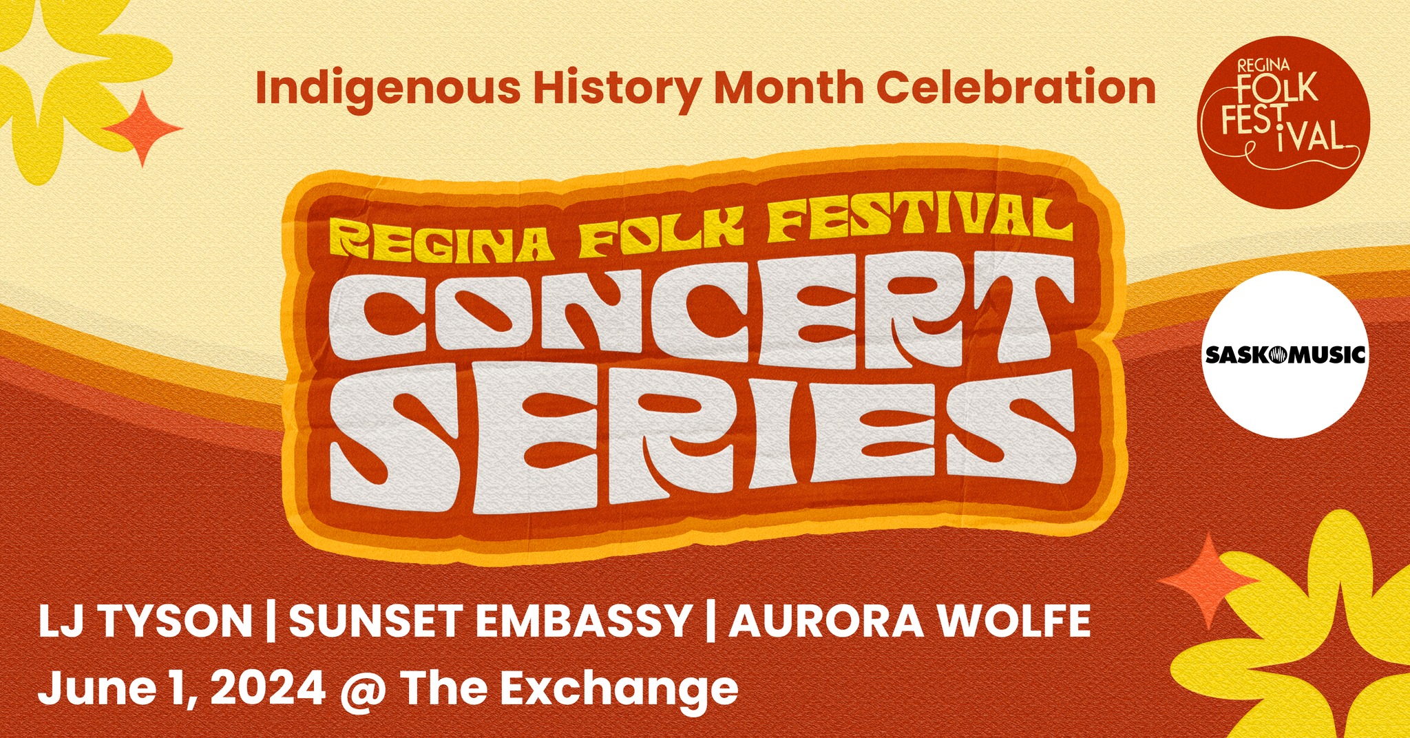 Regina Folk Festival & SaskMusic Present: Aurora Wolfe, Sunset Embassy, and LJ Tyson