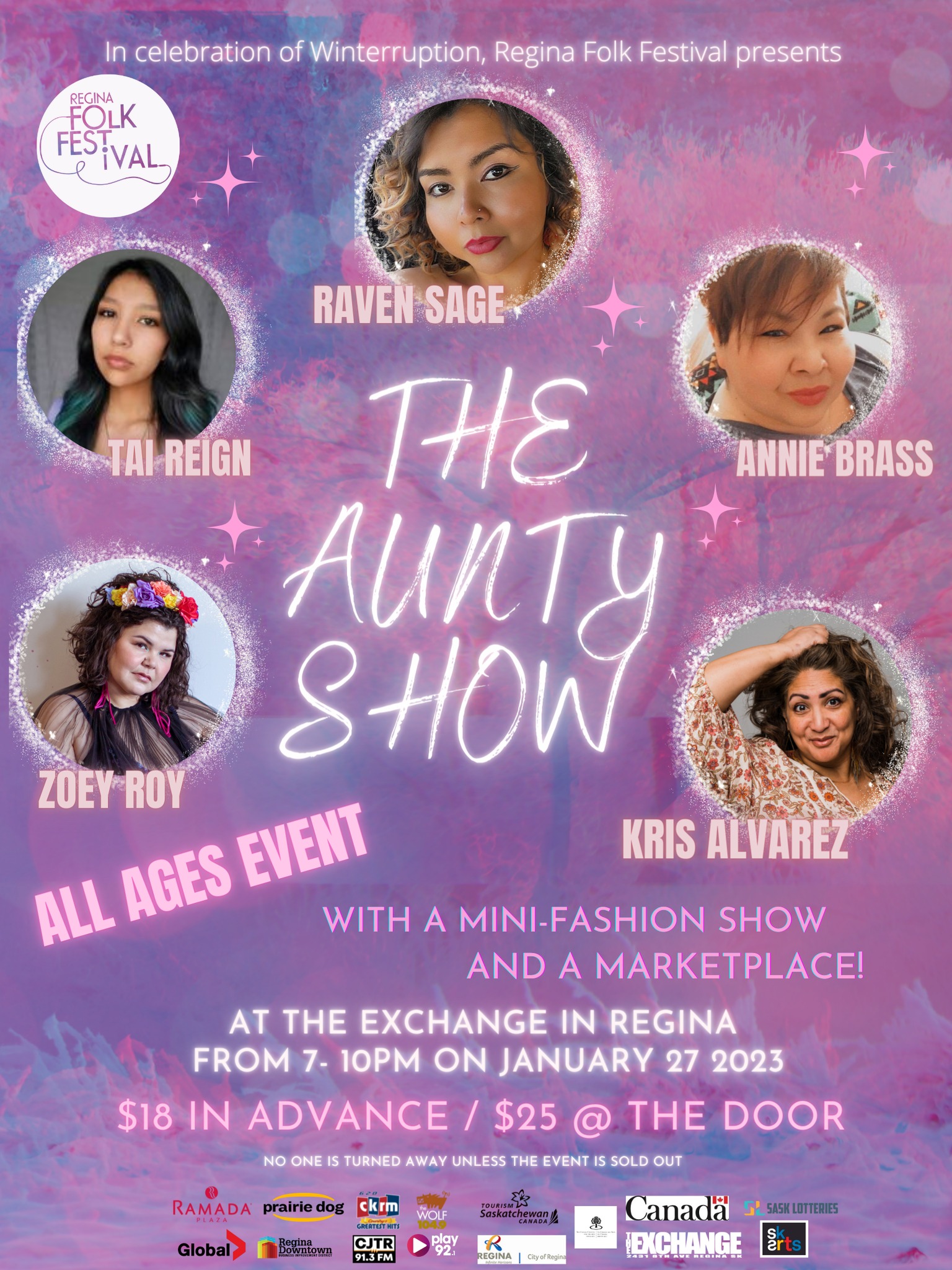 The Aunty Show hosted by Zoey Roy with Kris Alvarez, Annie Brass, Tai Reign, Raven Sage, plus Artist Market - Winterruption
