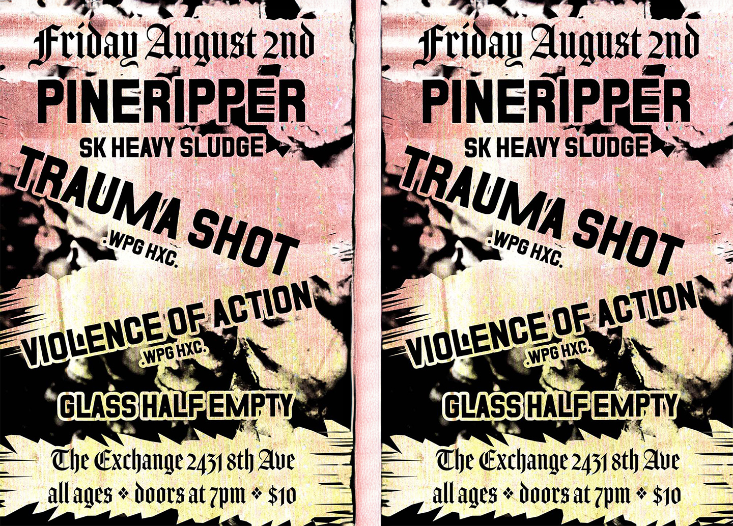 Trauma Shot, Violence of Action, Pineripper, Glass Half Empty