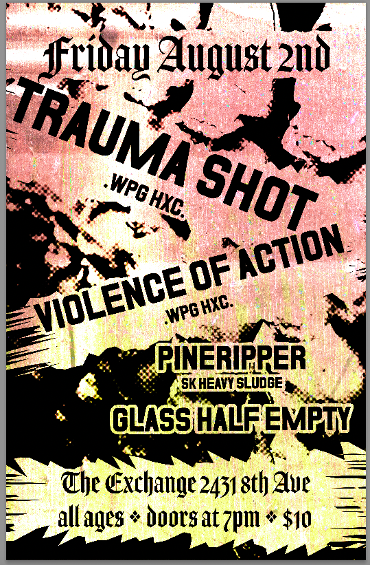 Pineripper, Trauma Shot, Violence of Action, Glass Half Empty