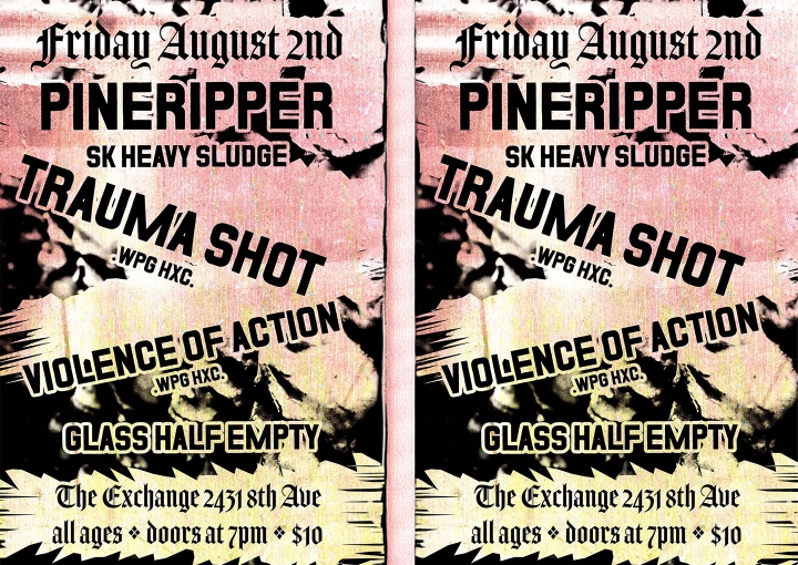 Pineripper, Trauma Shot, Violence of Action, Glass Half Empty