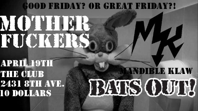 MOTHER F**KERS, MANDIBLE KLAW, Bats out! - Image 1